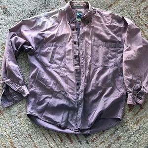 Vintage 90's garment washed ombre Oxford LS shirt